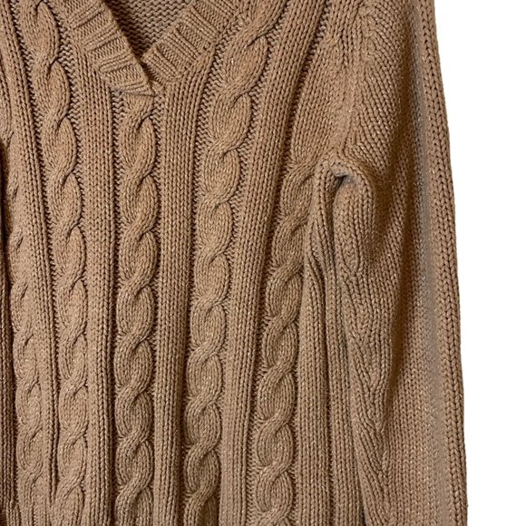 Route 66 Original Clothing Co. Sweater Womens Cable Knit V-Neck Pullover Large B - Picture 6 of 8